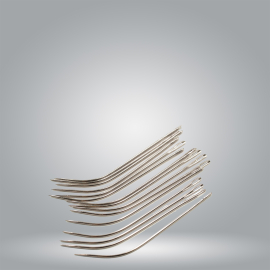 J-shaped wiggling needle