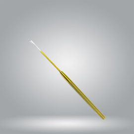 Metal crochet hook with ratchet gold