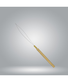 Crochet hook with loop