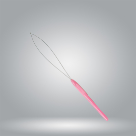 Szydełko z pętelką plasikowe różowe