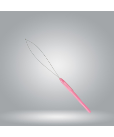 Crochet hook with loop placket pink
